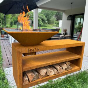 brasero grand flambard brazin barbecue plancha jardin gourmand convivial